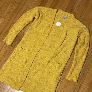 Mustard popcorn cardigan